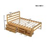 Twin/Full Size Platform Bed with Removable Storage Shelves and 2 Built-in Storage Drawers for Added Convenience-ModernLuxe - 3 of 4