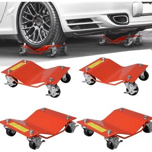 Car Dolly, Wheel Dolly Set - 4 Heavy Duty 6000 LBS Vehicle Dollies for Moving Cars, 12" Tire Width Compatibility - 1 of 4