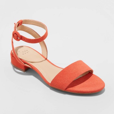 coral orange sandals