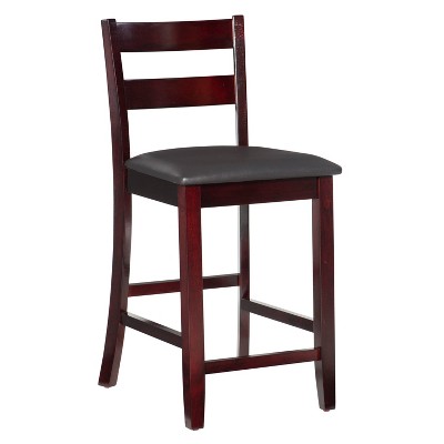 Triena Soho 24" Counter Height Barstool Hardwood/Espresso - Linon
