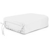 Whisper Organics, 100% Organic Cotton Sheets, 300 Thread Count Bed Sheets Set, GOTS Certified, 2 Pillowcases Included, White Color - 3 of 4