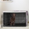 Sweet Jojo Designs Girl Dog Crate Kennel Cover 42in. Peony Floral Garden  Purple Ivory and Green - 2 of 4