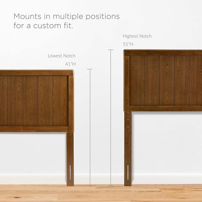 Robbie Queen Walnut Wood Panel Headboard