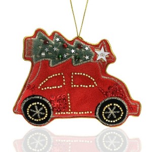 Gloria Duchin Car with Tree Tree Ornament - 1 of 3