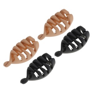 Unique Bargains Women's Grace Banana Hair Clips 4 Pcs - 1 of 4