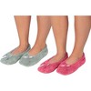 Roxoni Women's Plush Terry Cotton & Velour Ballerina Slippers – 2-Pack of Cozy Indoor Footwear - 2 of 4
