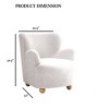 GDFStudio Suncook Modern Upholstered Accent Chair with Curved Back and Ball Feet - 3 of 4