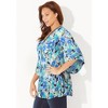 Catherines Women's Plus Size Bejeweled Pleated Blouse - 4 of 4