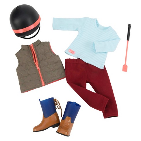 Jacket Top Horse Riding Trousers OUR GENERATION Doll Clothes 3 Piece Outfit 