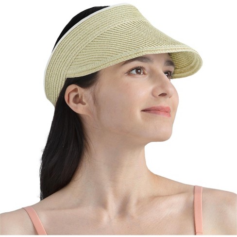 Straw Hat For Women Packable Summer Hats For Women Floppy Hat Ponytail Sun  Protection Hat Rolled Straw Hat,Natural