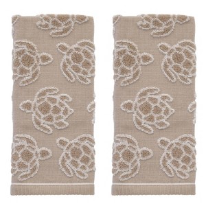 SKL Home 2pk Turtle Sculpted Hand Towel Set - 1 of 3