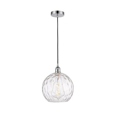 Athens Water Glass - 1 Light Mini Pendant In Industrial Style-12.75 Inches Tall and 10 Inches Wide
