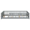 NicBex Twin Size Floor Platform Bed,Toddler Floor Bed with Built-in Book Storage Rack,Montessori Floor Bed for Kids,Wood Slats Support - 2 of 4