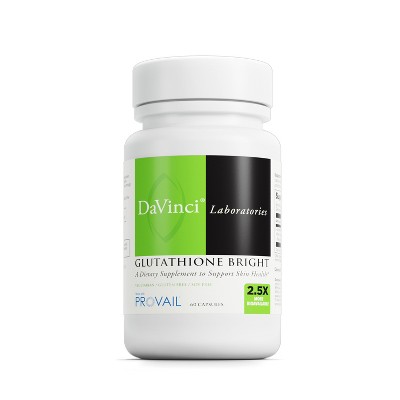 DaVinci Labs Glutathione Bright - Helps Support Skin Health & Healthy Aging with Glutathione - Gluten Free & Soy Free - 60 Vegetarian Capsules