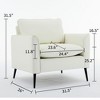CAVINAS Cat Paw Leather Upholstered Single Armchair Sofa Modern Design Accent Sofa for Living Room - 3 of 4