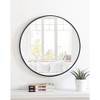 Elegant Lighting Metal frame Round Mirror 24 inch Black finish - 2 of 4