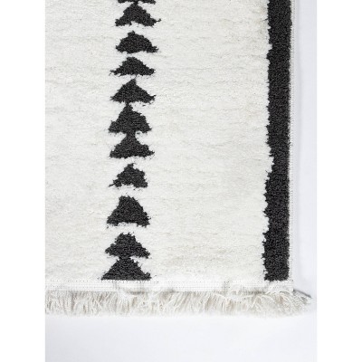 Ivory Rectangular Synthetic Area Rug with Southwestern Motifs
