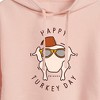 Women's - Friends - Happy Turkey Day Cropped Graphic Hoodie - 2 of 4