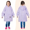 Catalonia Blanket Hoodie Sweatshirt for Kid, Fleece Snuggy Soft Wearable Blanket Pullover 4-12 Years Boy Girl Cozy Warm Gift - 2 of 4