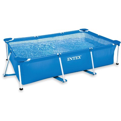 Intex 86" x 23" Rectangular Frame Above Ground Outdoor Baby Splash Swimming Pool