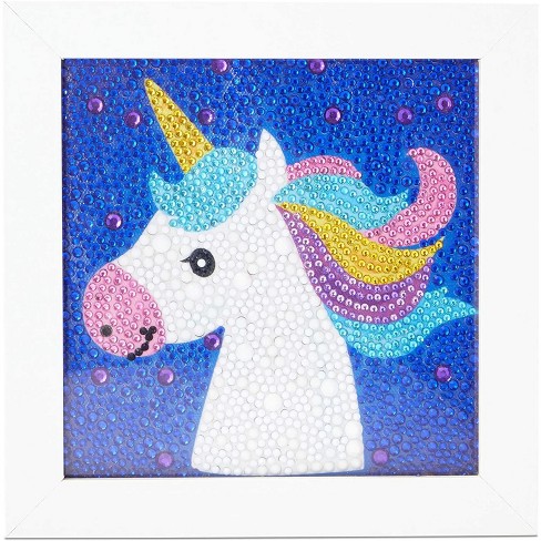 Bright Creations Unicorn Art 5D Diamond Painting Kit with Frame and  Rhinestone Crystal Dots, Kids Adults Arts and Crafts, 6x6