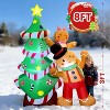 Itopfox 8FT Inflatable Christmas Tree and Gingerbread Man Outdoor Decoration with 5 LED Lights Stakes Sandbags Fast Automatic Inflation - 3 of 4