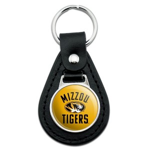 University of Missouri Tigers Black Leather Keychain - 1 of 4