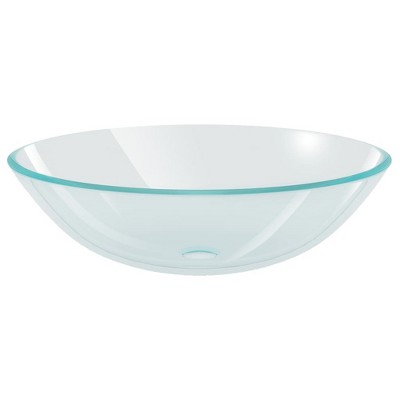 Elegante 16.5'' Transparent Tempered Glass Round Vanity Basin