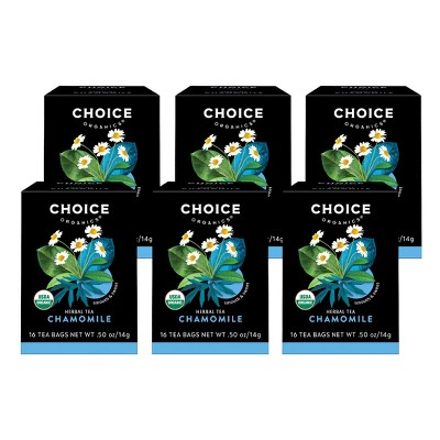 Choice Organics  Chamomile Tea -  96 ct , 6 Pack