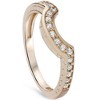 Pompeii3 1/4ct Vintage Diamond Curved Guard Ring 14K Rose Gold - 2 of 4