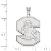 Black Bow Jewelry 10k White Gold South Carolina State Bulldogs NCAA Extra Large Pendant - 2 of 3