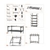 DOMETOUR 5 Tiers Shoe Rack Tall Shoe Organizer Space Saving Wide Shoe Rack for Closet Entryway Bedroom Black - 4 of 4