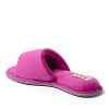 Dearfoams Women's Beatrice Microfiber Velour Shower Slide House Slipper - 2 of 4