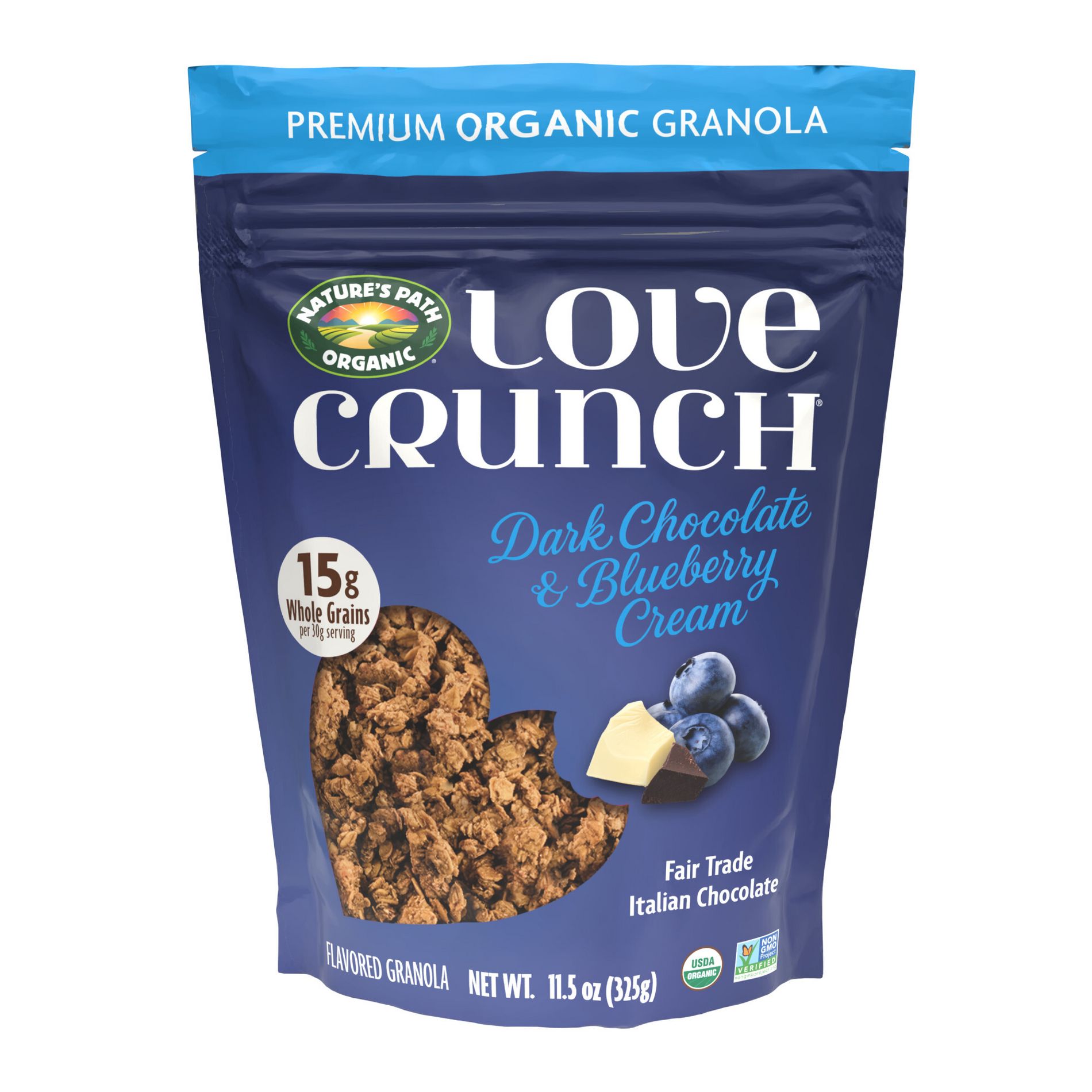 Nature's Path Love Crunch Organic Dark Chocolate Blueberry and Cream Granola - 10oz