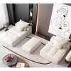4PCS Modern Oversized Modular Sofa, DIY Layout Sofa with Ottoman and Armrest, Tufted Sofa with Chenille Fabric Pillows-Baofuwish - 2 of 4