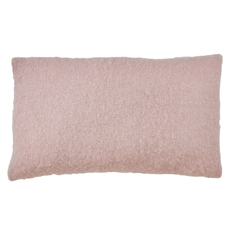 Saro Lifestyle Faux Mohair Cover For Throw Pillow, 14"x23", Pink, 2 of 3