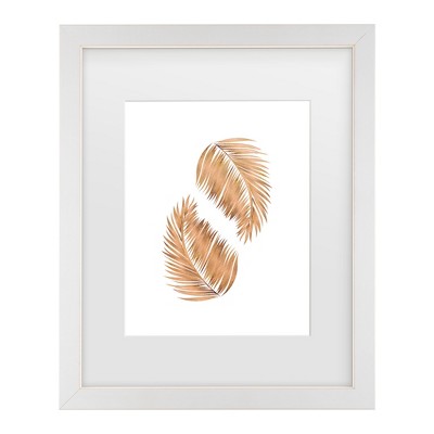 Trademark Fine Art - Sarah Manovski Golden Palms White Copper 2 Matted ...