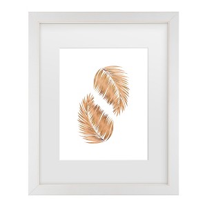 Trademark Fine Art - Sarah Manovski  Golden palms white copper 2 Matted Framed Art - 1 of 4