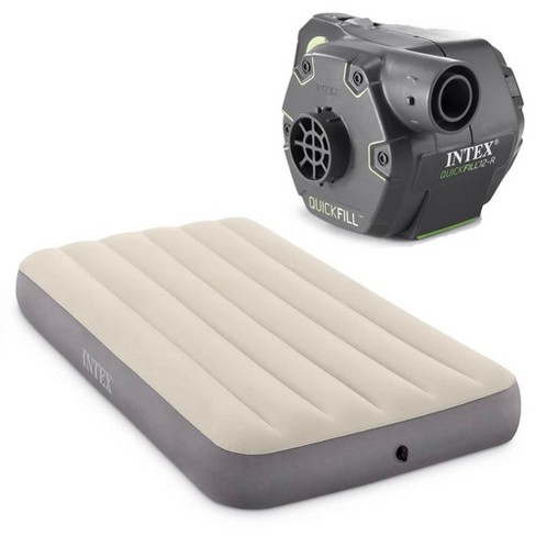 Intex 64161ep Dura Beam Plus Essential Rest Inflatable Bed Air Mattress With Built In Air Pump Twin Target