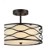 Chloe Lighting Gwen Transitional 2 Light Rubbed Bronze Semi-Flush Ceiling Fixture 13" Wide - 3 of 4