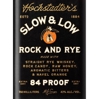 Rock and Rye Slow and Low Whiskey - 750ml Bottle