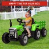12V Ride on Tractor with Trailer and Remote Control,Toddler Kids Electric Vehicle Car with LED Headlights, Speed Up to 5mph - 2 of 4