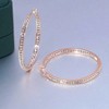 Mult - colors Crystal Stainless Steel Hoop Earring for Women, Hypoallergenic, Large 2 Hoops - 3 of 4