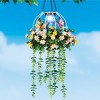 Collections Etc Solar Hanging White Metal Cage Artificial Flower Pot NO SIZE - 2 of 2