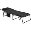 Outsunny Folding Chaise Lounge w/ 5-level Reclining Back, Outdoor Tanning Chair w/ Reading Hole, Outdoor Lounge Chair w/ Side Pocket, Headrest - 4 of 4