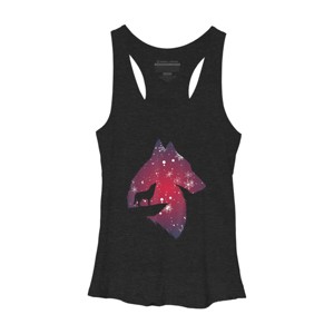 Women's Design By Humans Funny Christmas wolf with snowfall outfit adults baby kids T-Shi By NekoShop Racerback Tank Top - 1 of 3