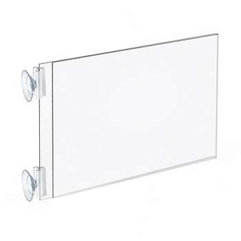 Clear Acrylic Double Sided Sign Holder 5.5 x 8.5 Vertical/Horizontal with  T Strip, 10-Pack