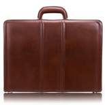 McKlein Coughlin Leather 4.  Expandable Attache Briefcase - Brown
