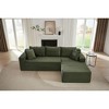 103''Modular Corduroy L-Shaped Sectional Sofa with Deep Seat, No Assembly Required - 2 of 4