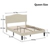 VECELO Platform Bed Frame with Upholstered Headboard, Strong Frame and Wooden Slats Support, Bed Frame - 4 of 4